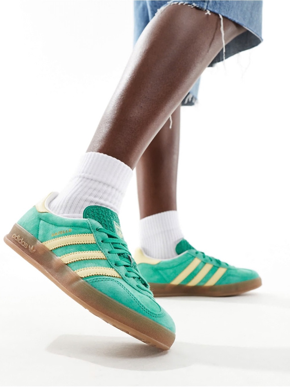 Adidas Originals Gazelle Indoor sneakers yellow green size 4 M/5 W